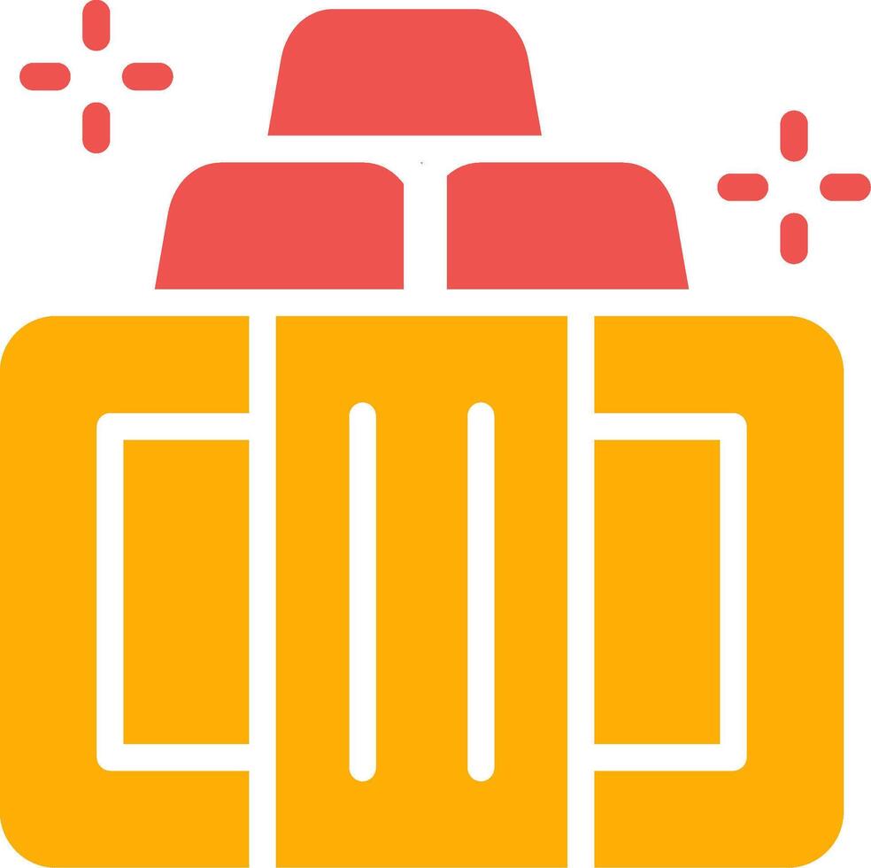 Gold Bars Creative Icon Design vector