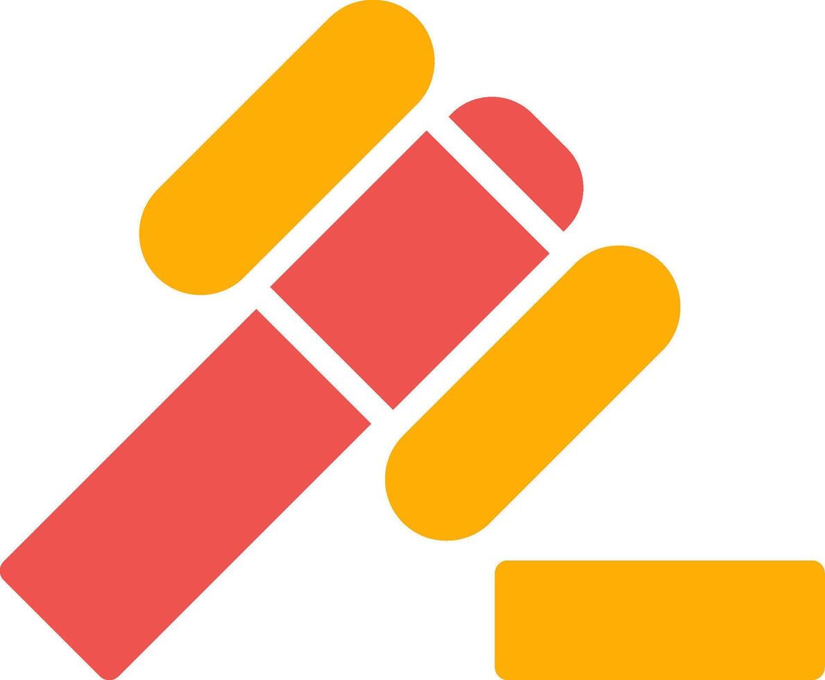 Law Hammer Creative Icon Design vector