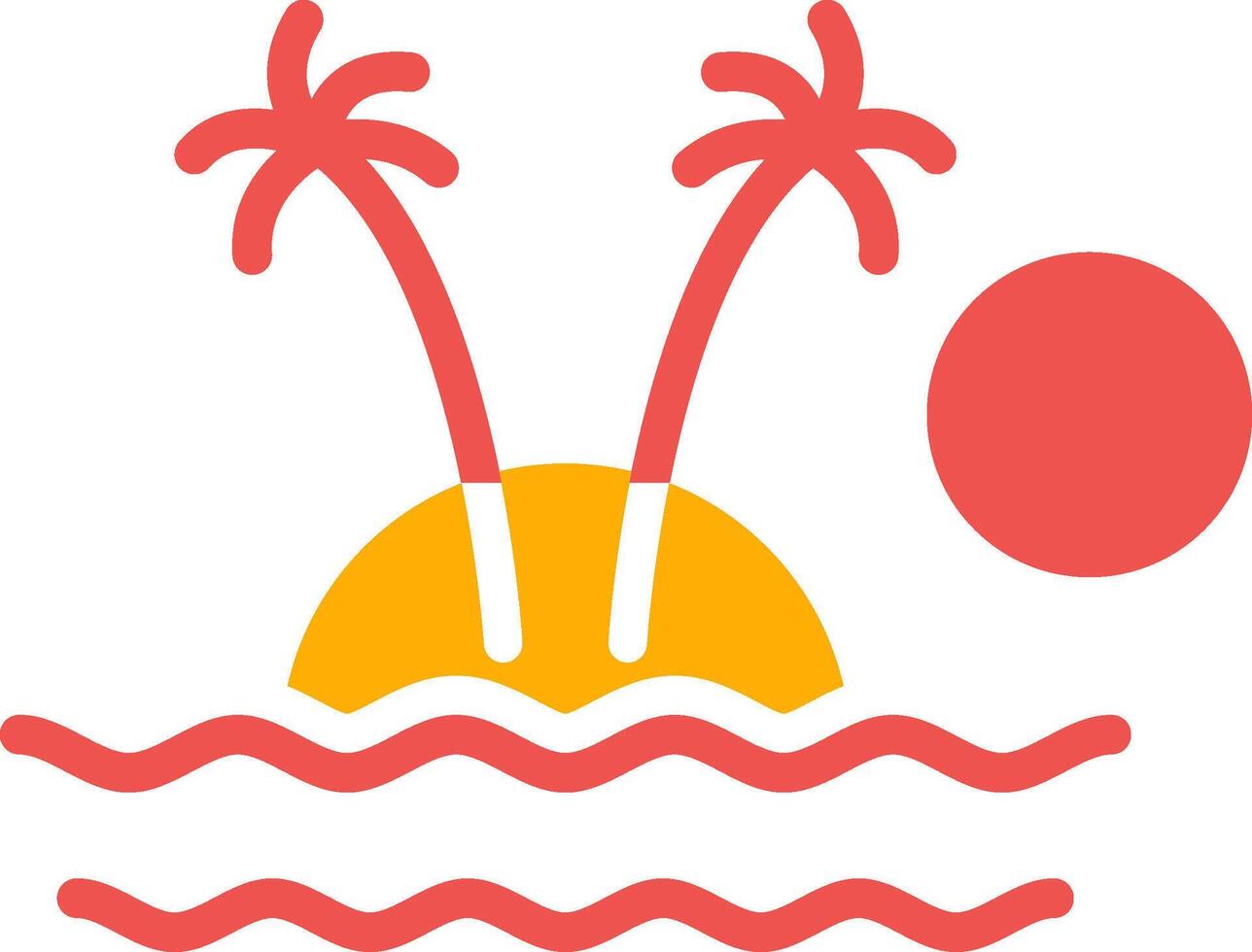 diseño de icono creativo de isla vector