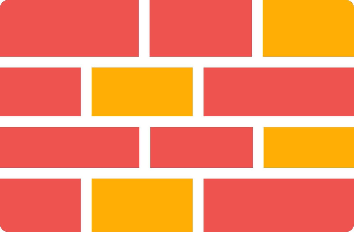 Brick Wall Creative Icon Design vector