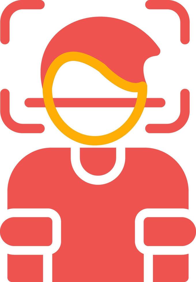 Face Scanner Creative Icon Design vector