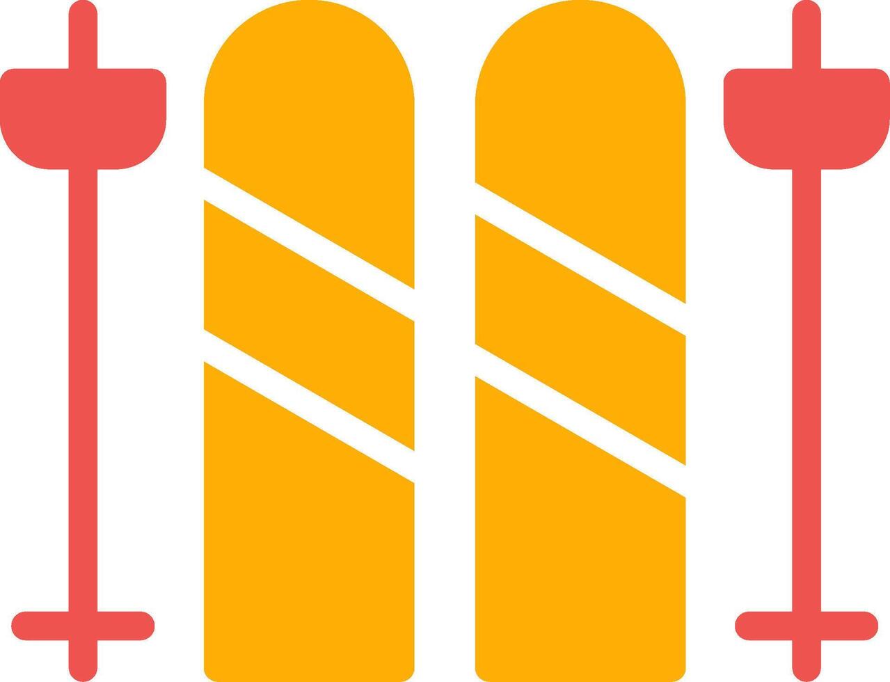 Skis Creative Icon Design vector