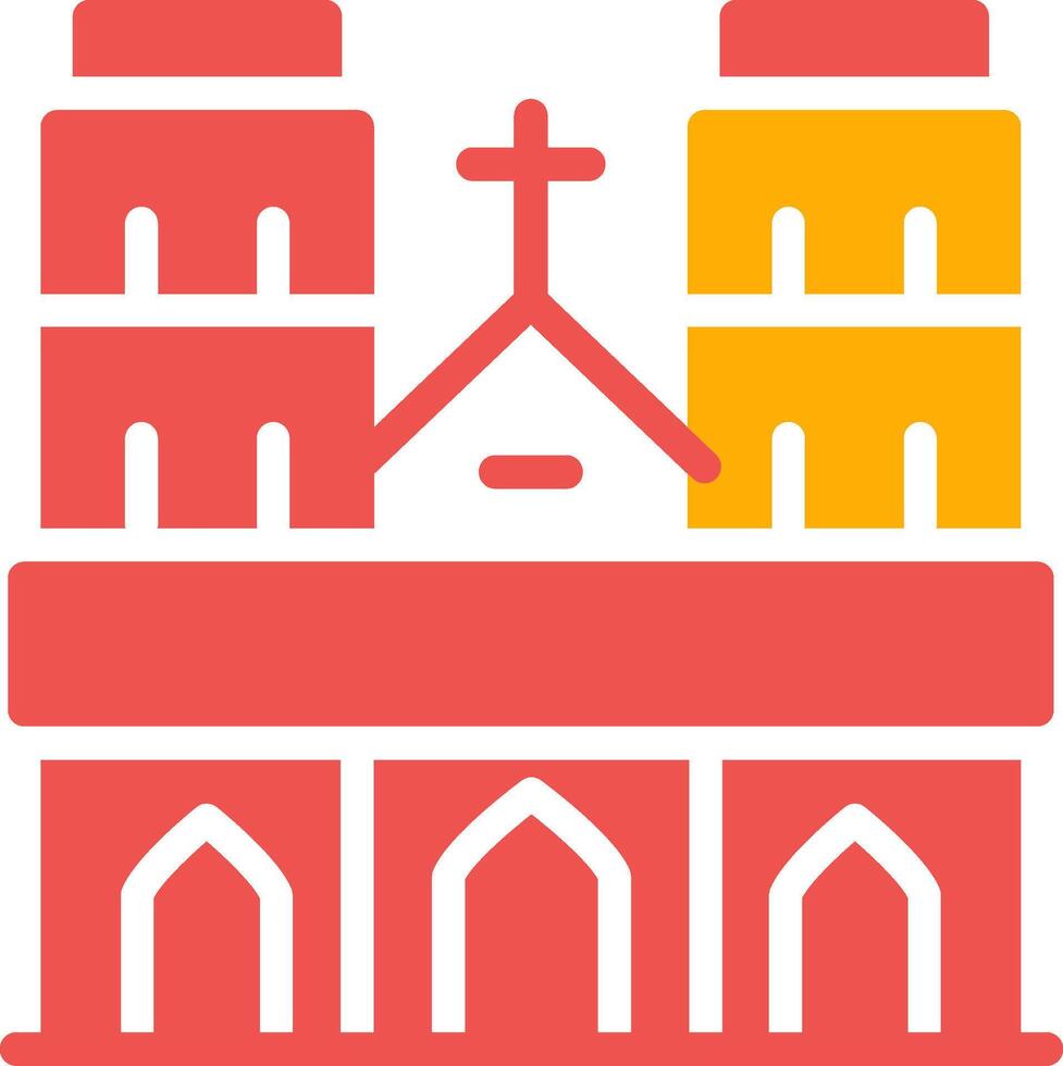 diseño de icono creativo de notre dame vector