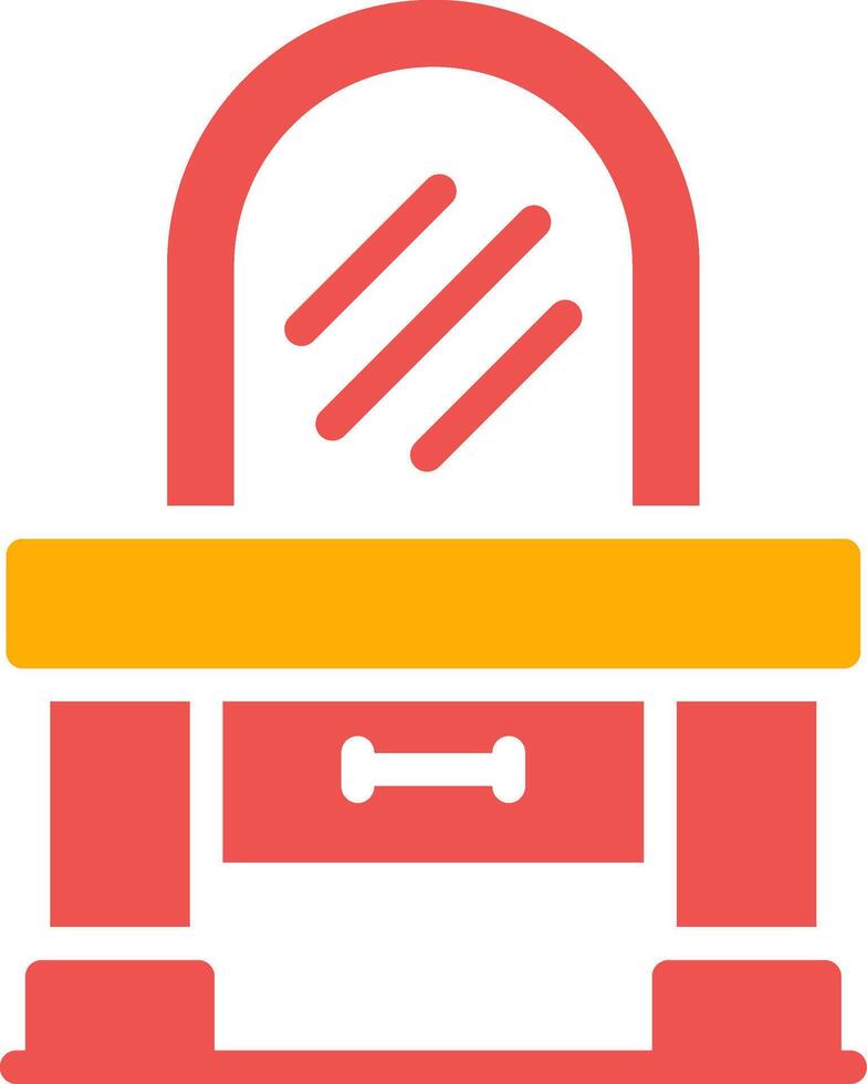 Dressing Table Creative Icon Design vector