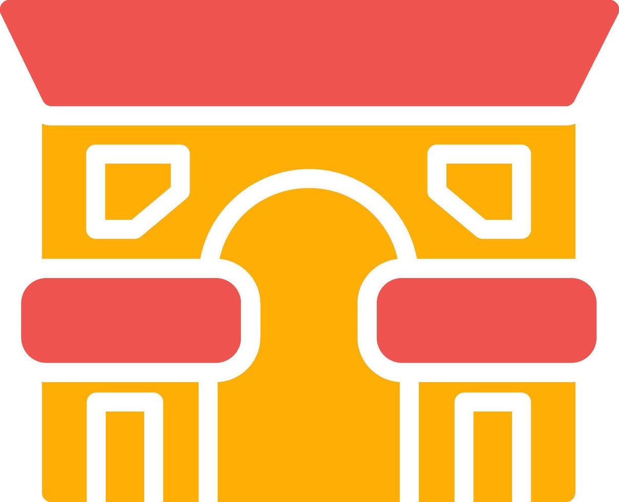 Arc De Triomphe Creative Icon Design vector