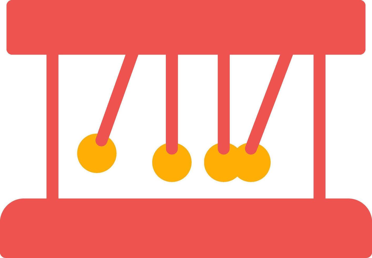 Newton Cradle Creative Icon Design vector
