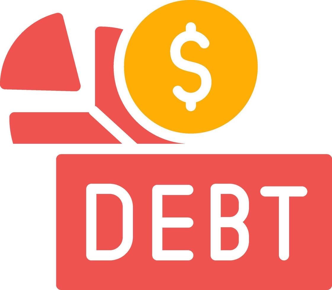 Debt Creative Icon Design vector