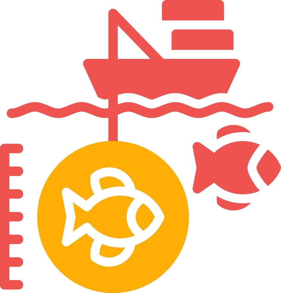 Deep Sea Fishing Creative Icon Design vector
