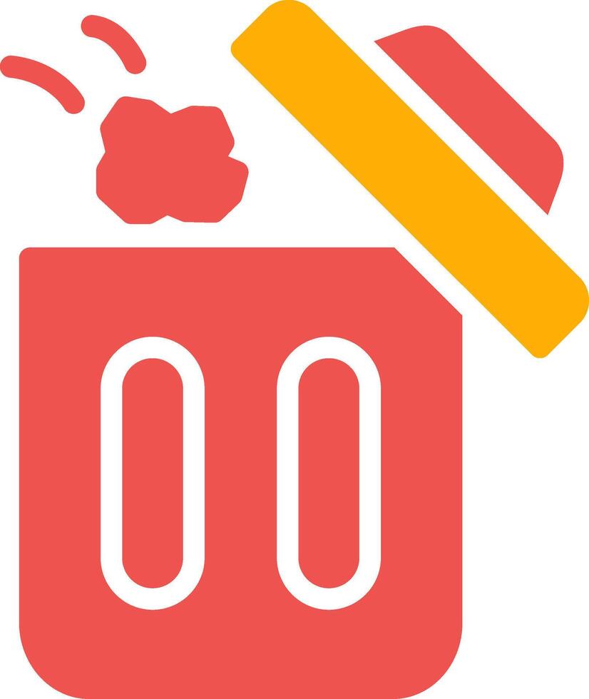 Throwing Trash Creative Icon Design vector