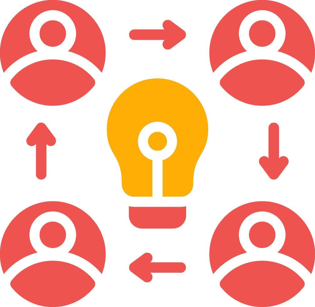 Collaboration Creative Icon Design vector