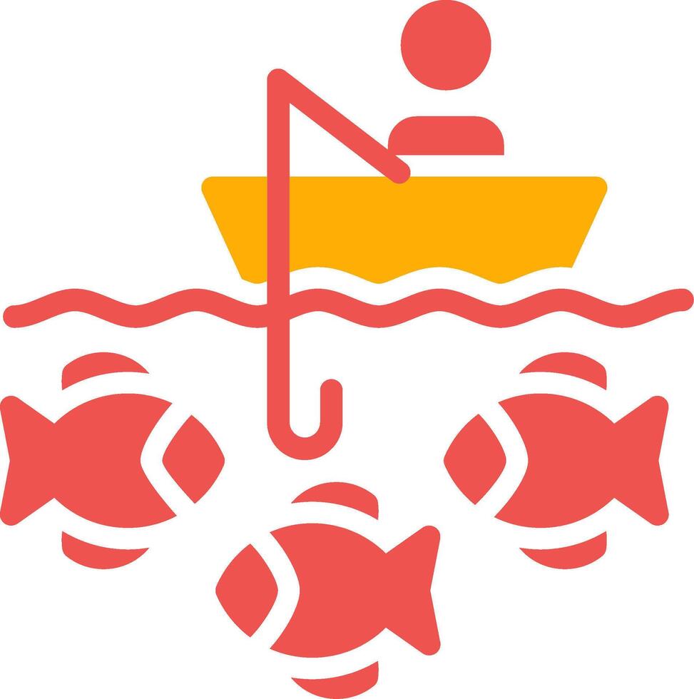 Boat Fishing Creative Icon Design vector