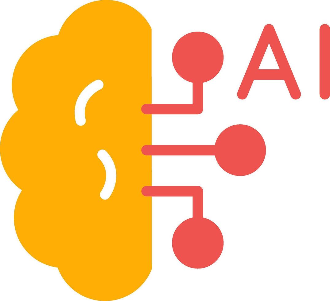Artificial Intelligence Creative Icon Design vector