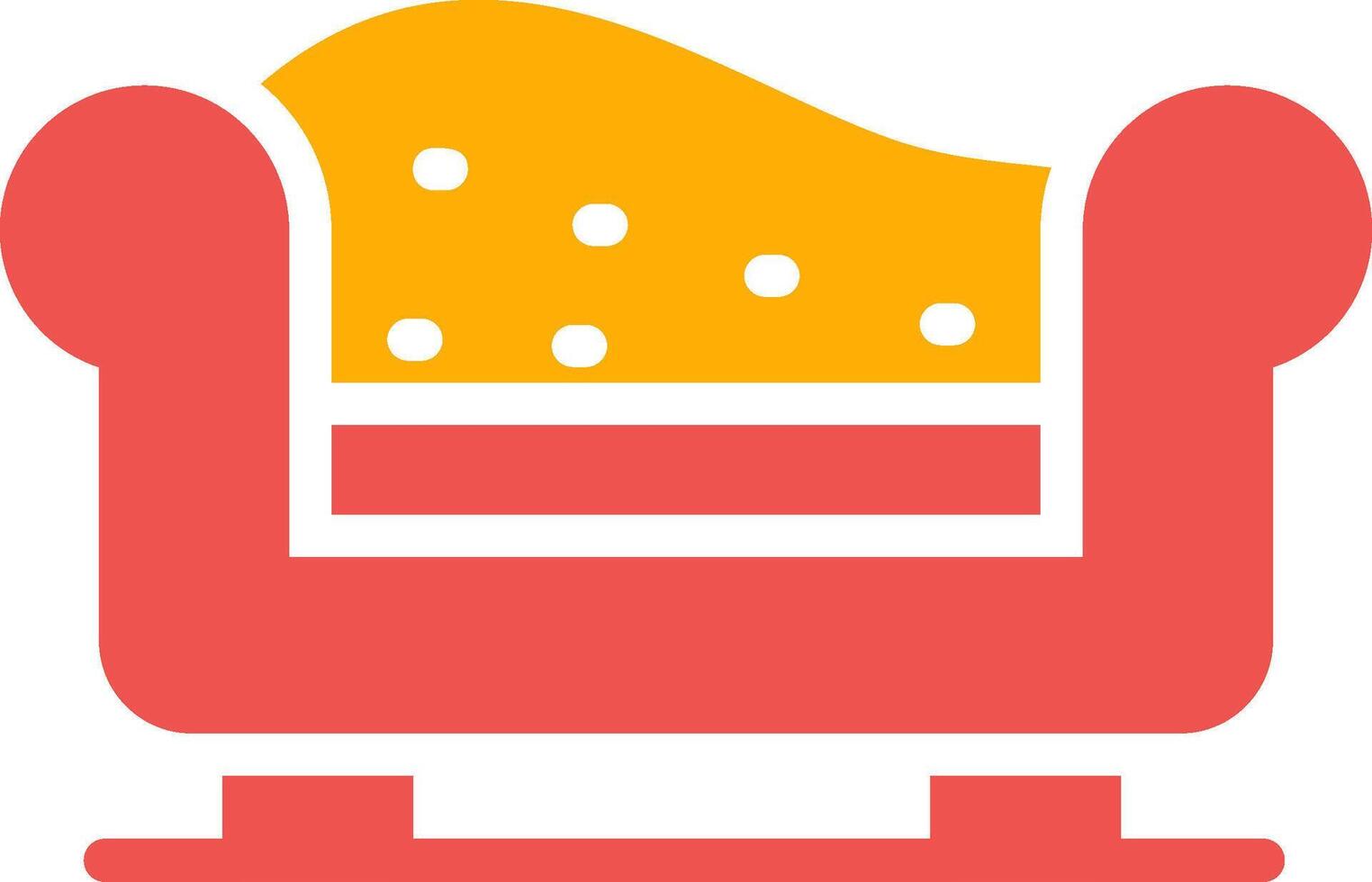 Chaise Longue Creative Icon Design vector