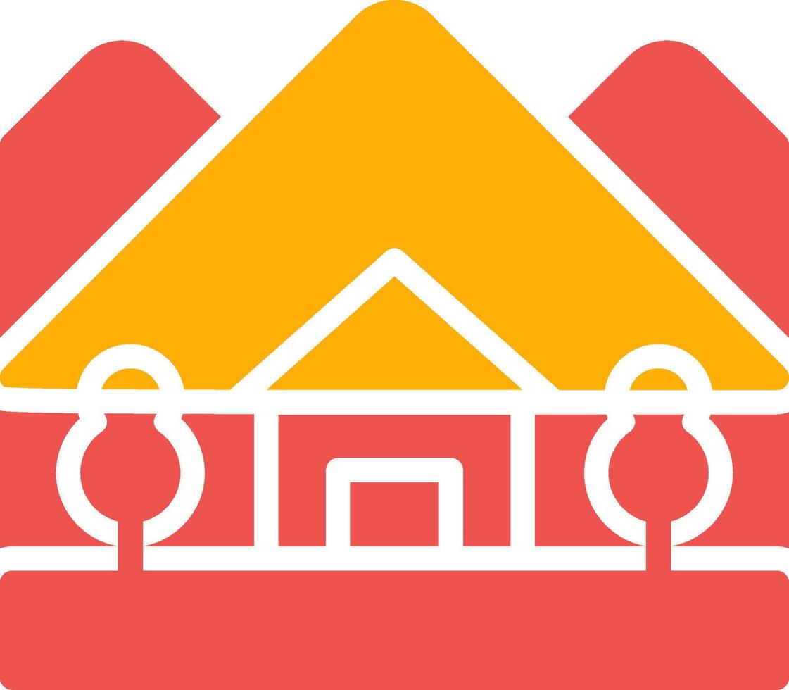 Cabin Landscape Creative Icon Design vector