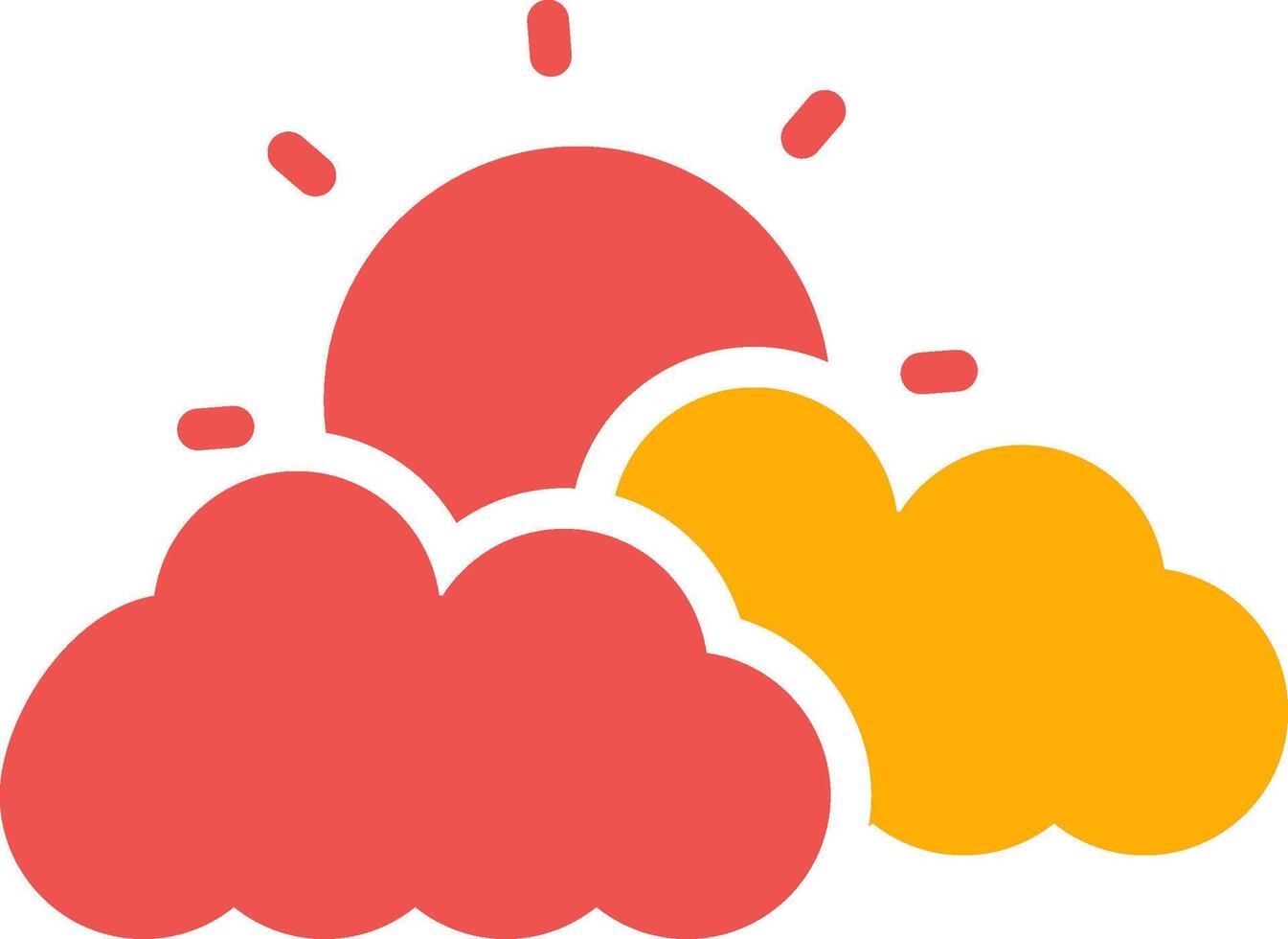 Cloudy Day Creative Icon Design vector