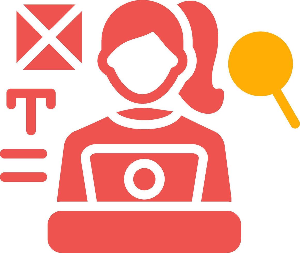 Blogger Creative Icon Design vector