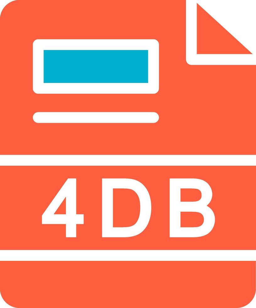 4dB creativo icono diseño vector