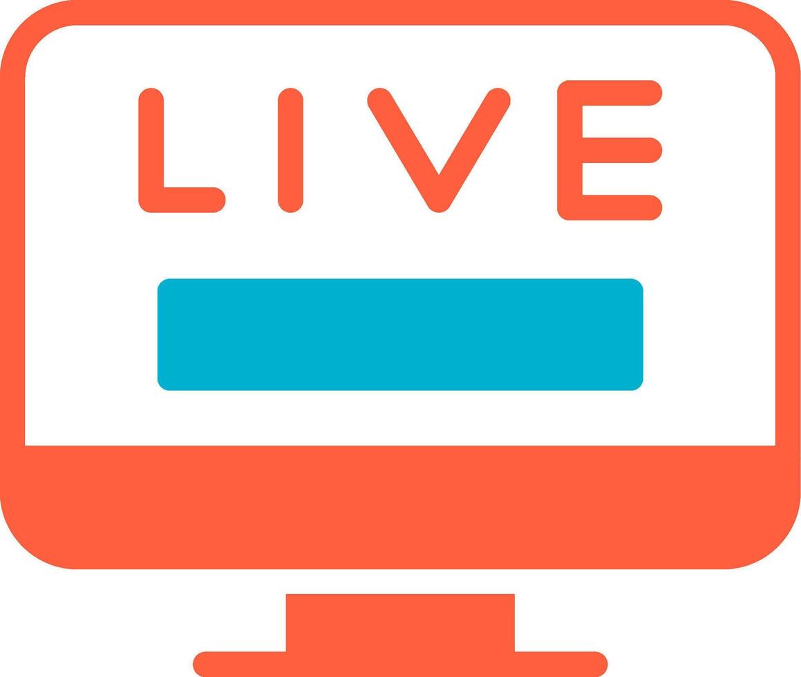 Live TV Creative Icon Design vector