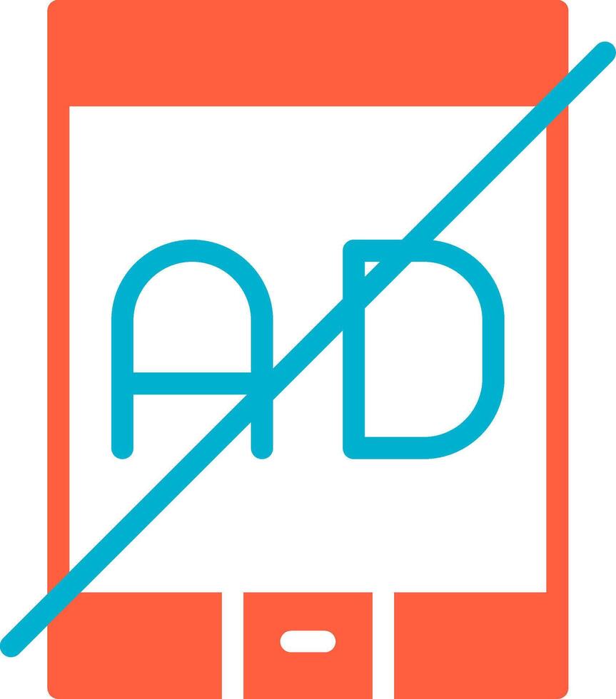 No Ad Creative Icon Design vector