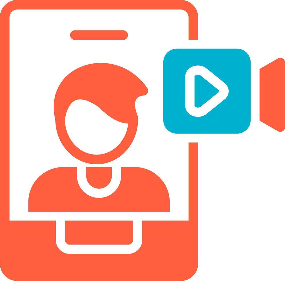 Video Chat Creative Icon Design vector
