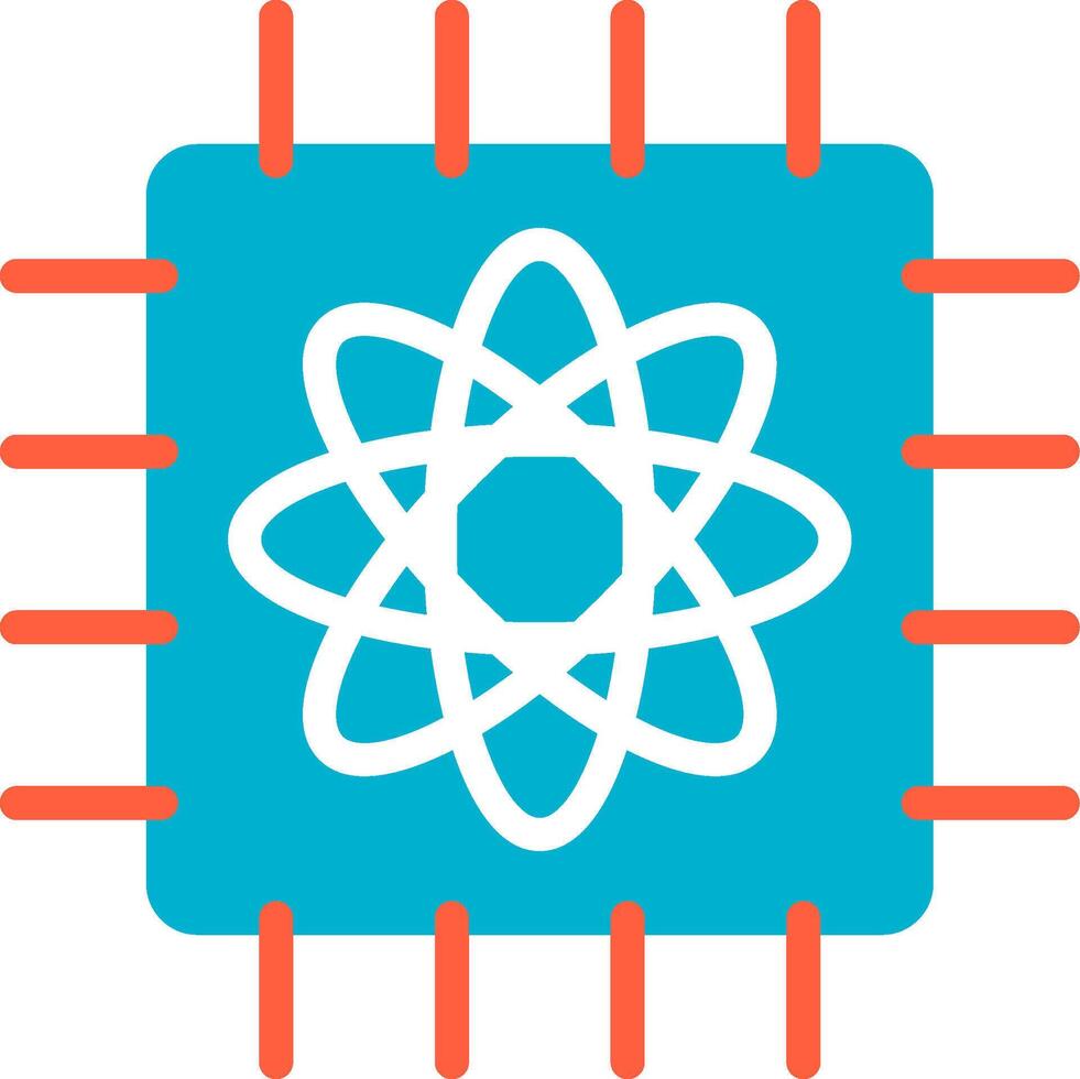 Quantum Computer Creative Icon Design vector