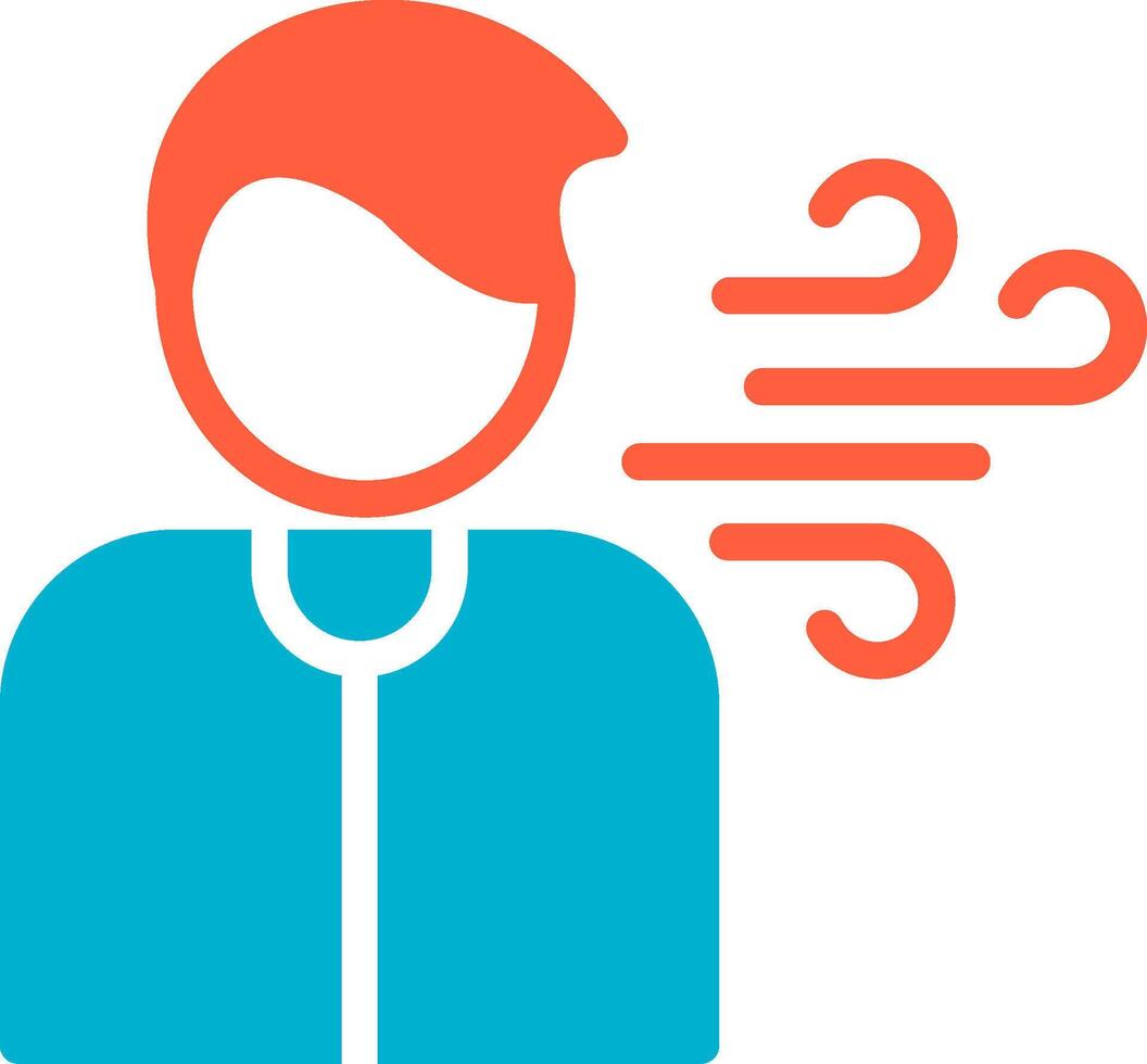 Shortness of Breath Creative Icon Design vector