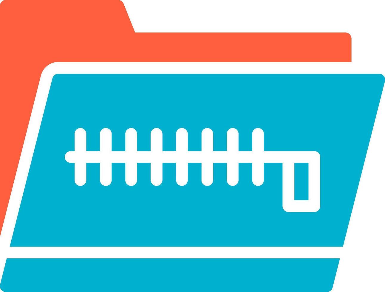 Zip Folder Creative Icon Design vector