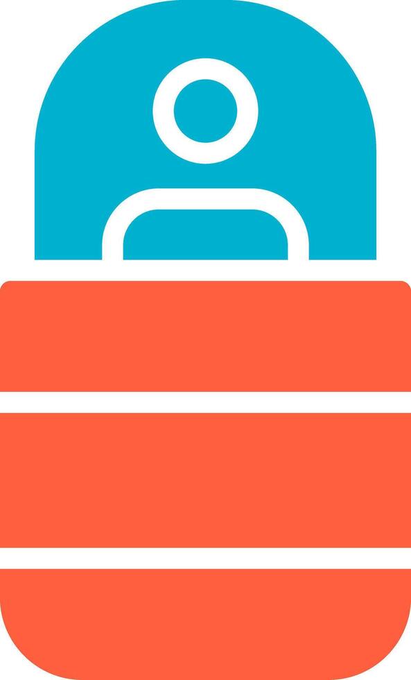 Sleeping Bag Creative Icon Design vector
