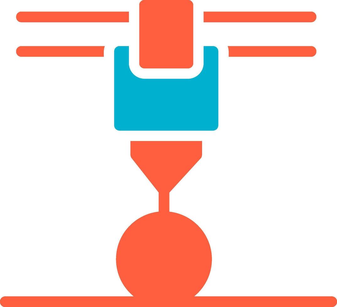 3d Printer Creative Icon Design vector