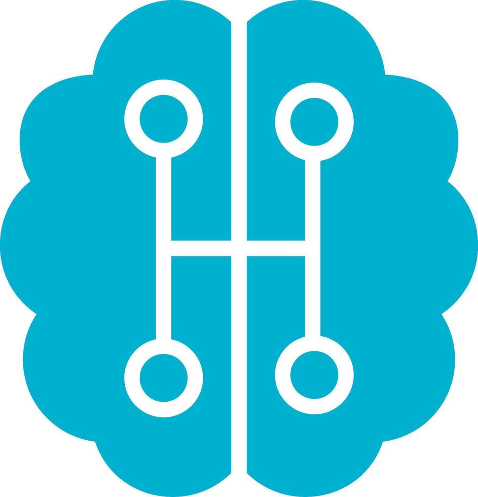 Humanoid Robot Creative Icon Design vector