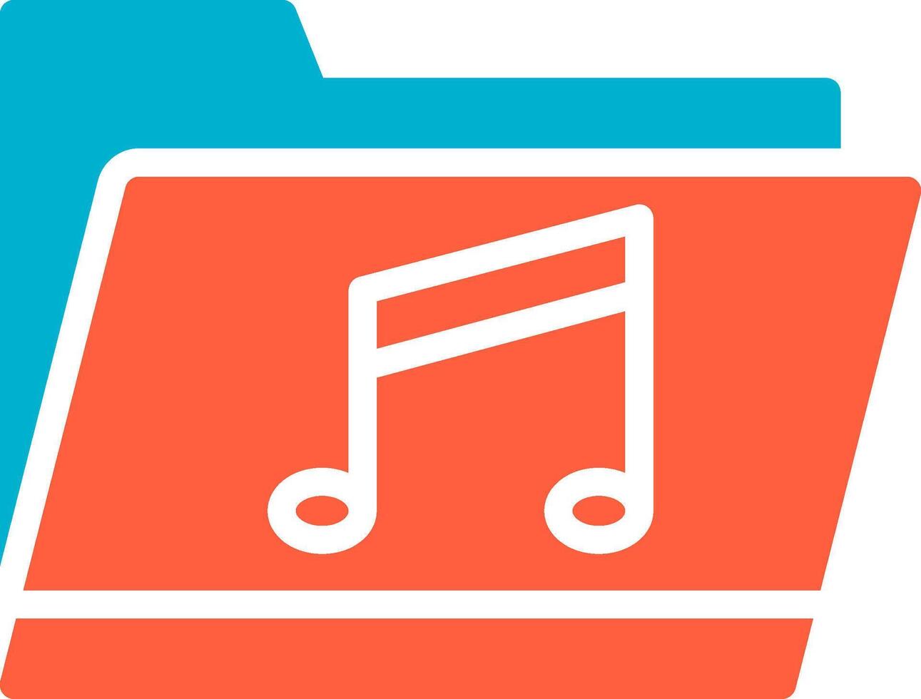 Music Folder Creative Icon Design vector