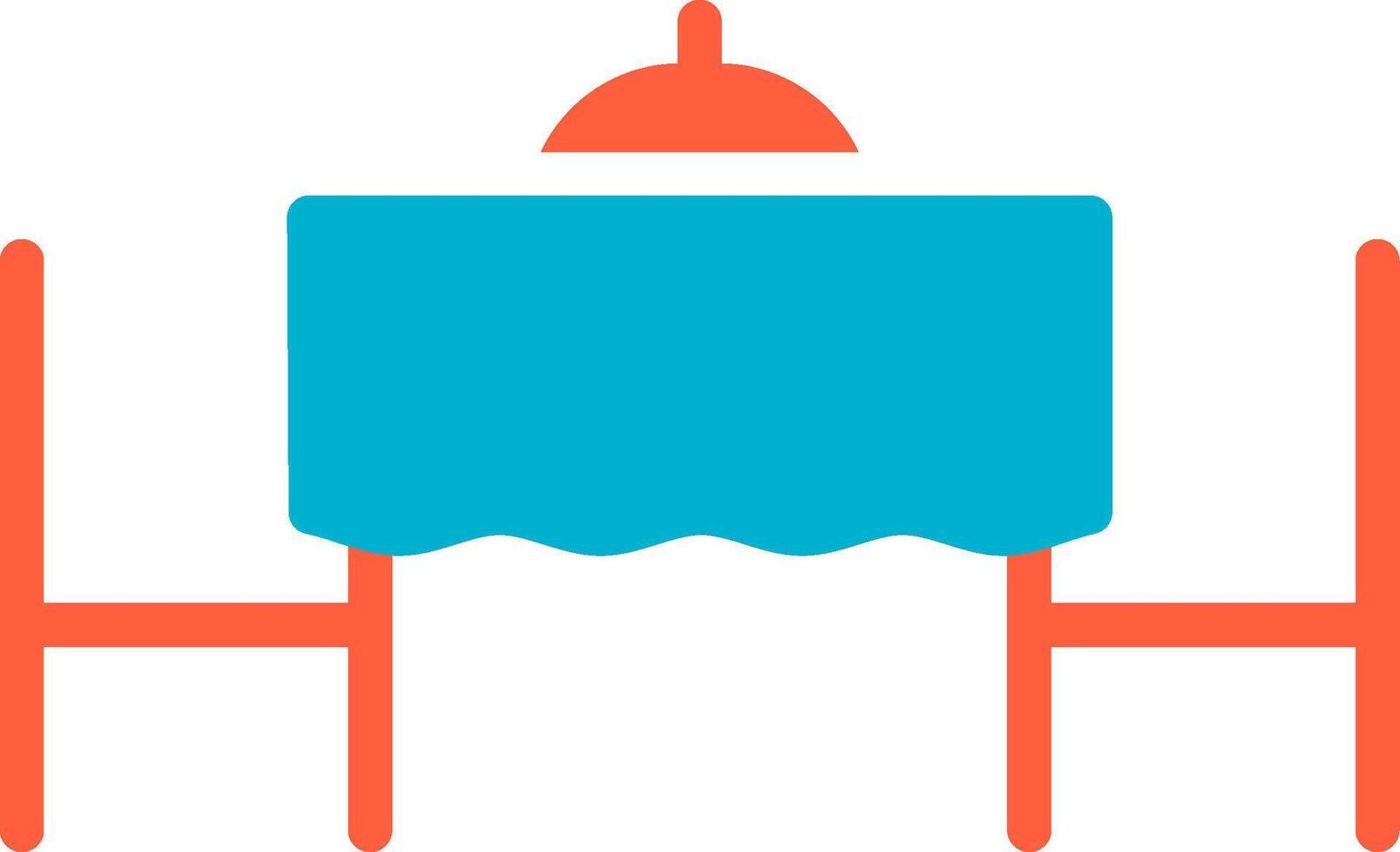 Valentines Table Creative Icon Design vector