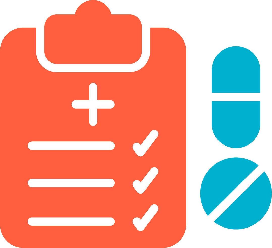 Medical Prescription Creative Icon Design vector