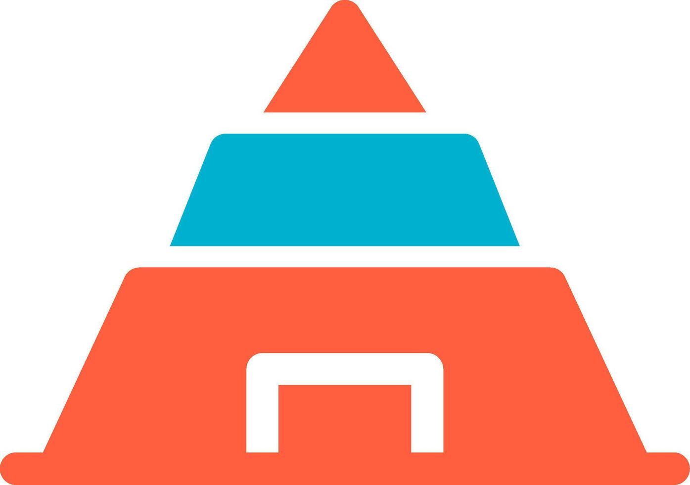 Pyramid Creative Icon Design vector