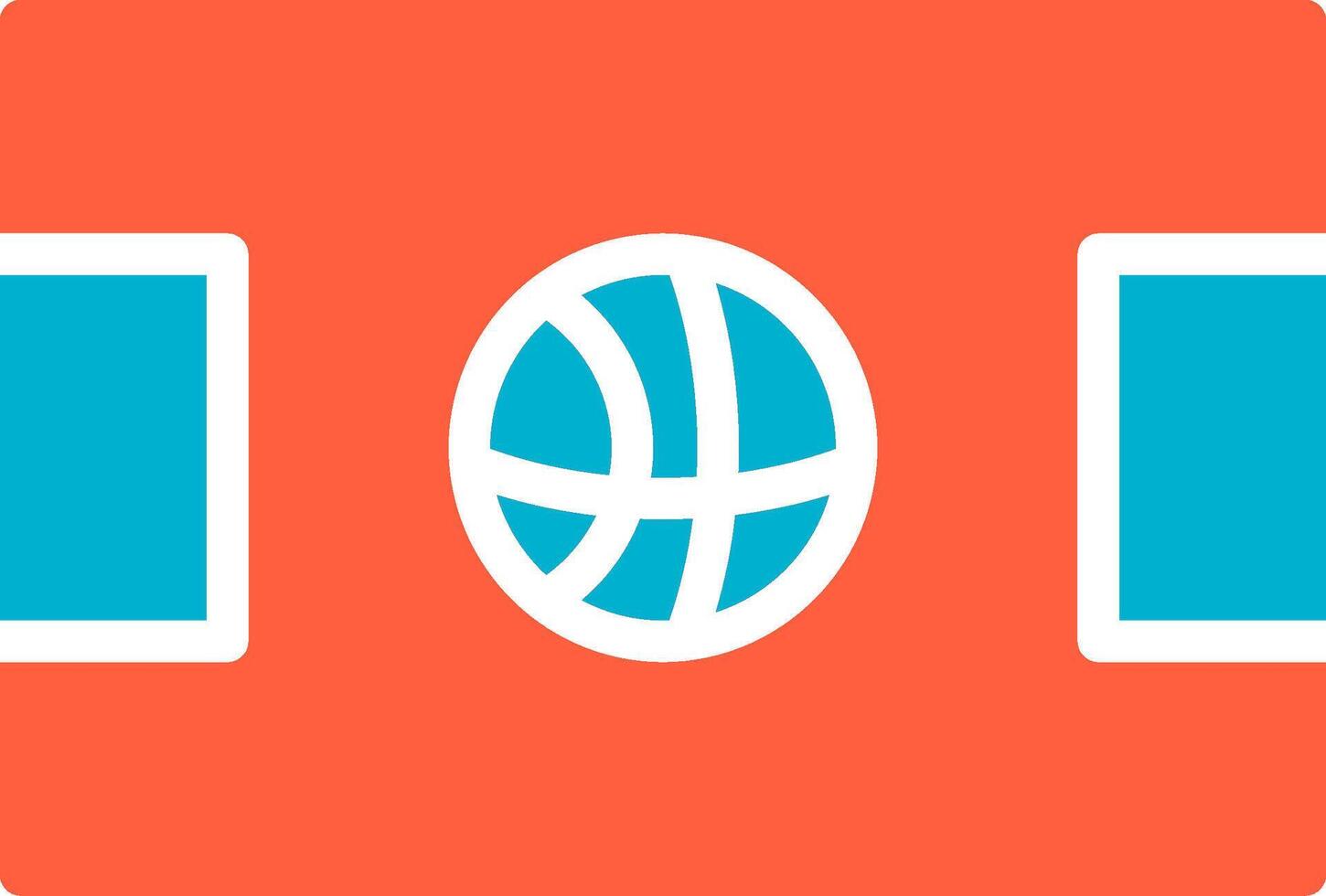 Basketball Court Creative Icon Design vector