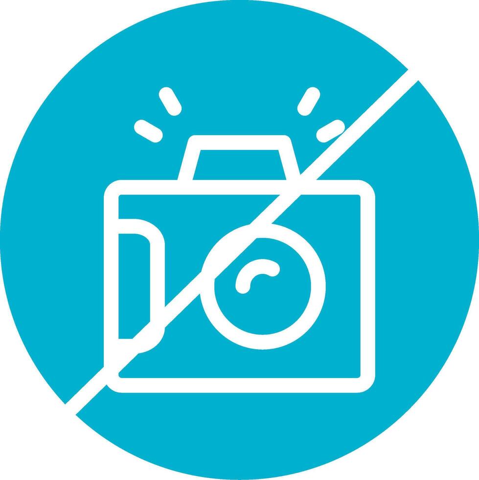 No Camera Creative Icon Design vector