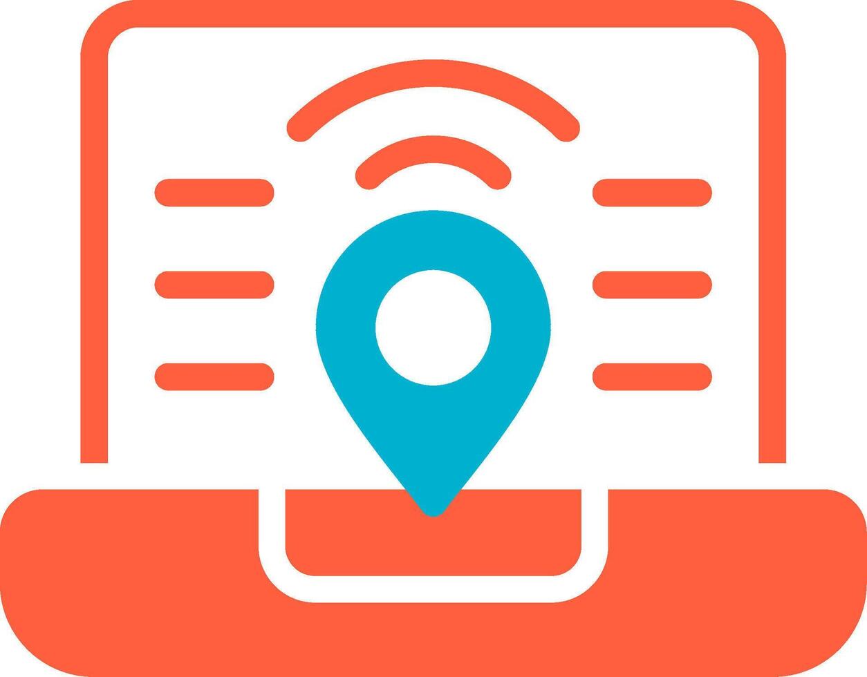 Digital Nomad Hub Creative Icon Design vector