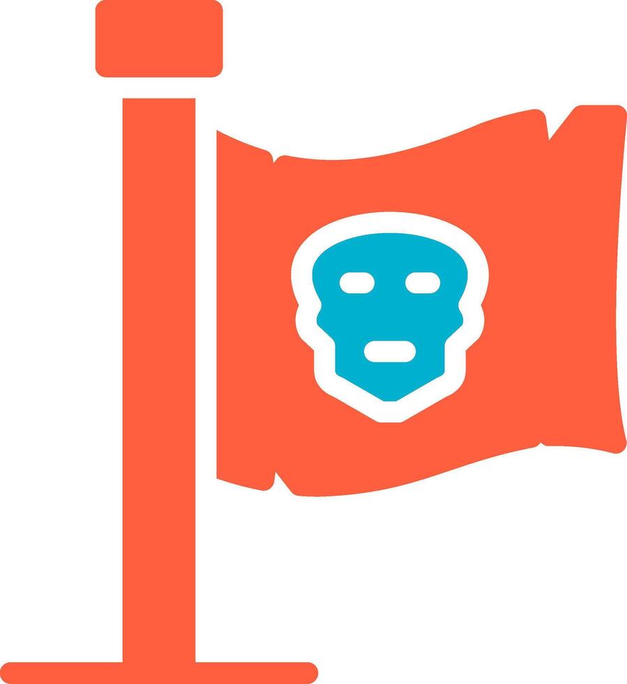 diseño de icono creativo de bandera de piratas vector