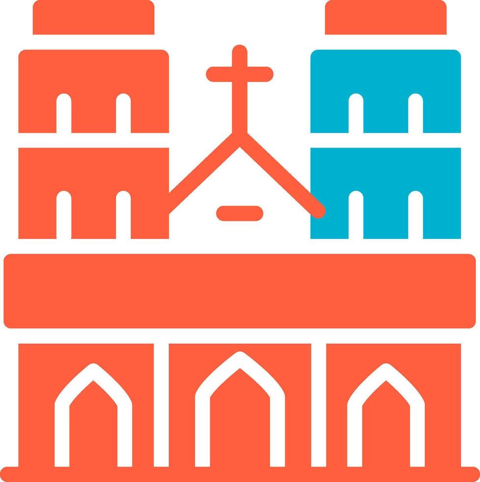 diseño de icono creativo de notre dame vector