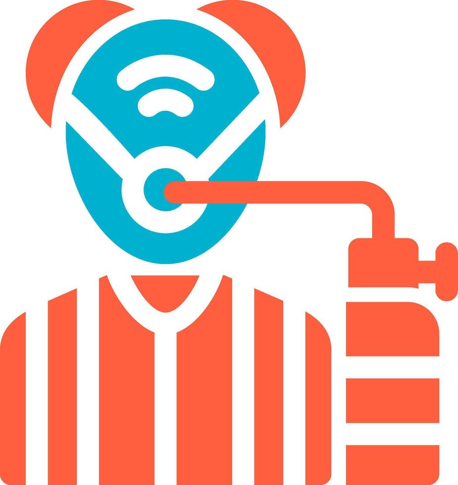 Oxygen Mask Creative Icon Design vector
