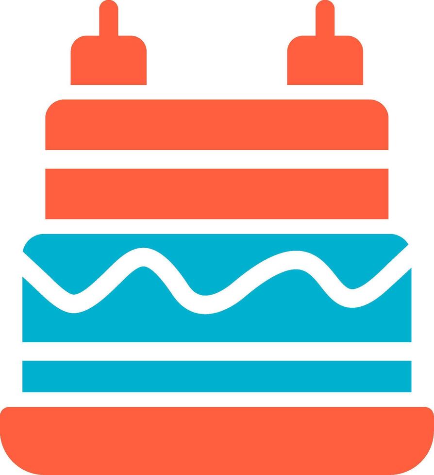 diseño de icono creativo de pastel de cumpleaños vector