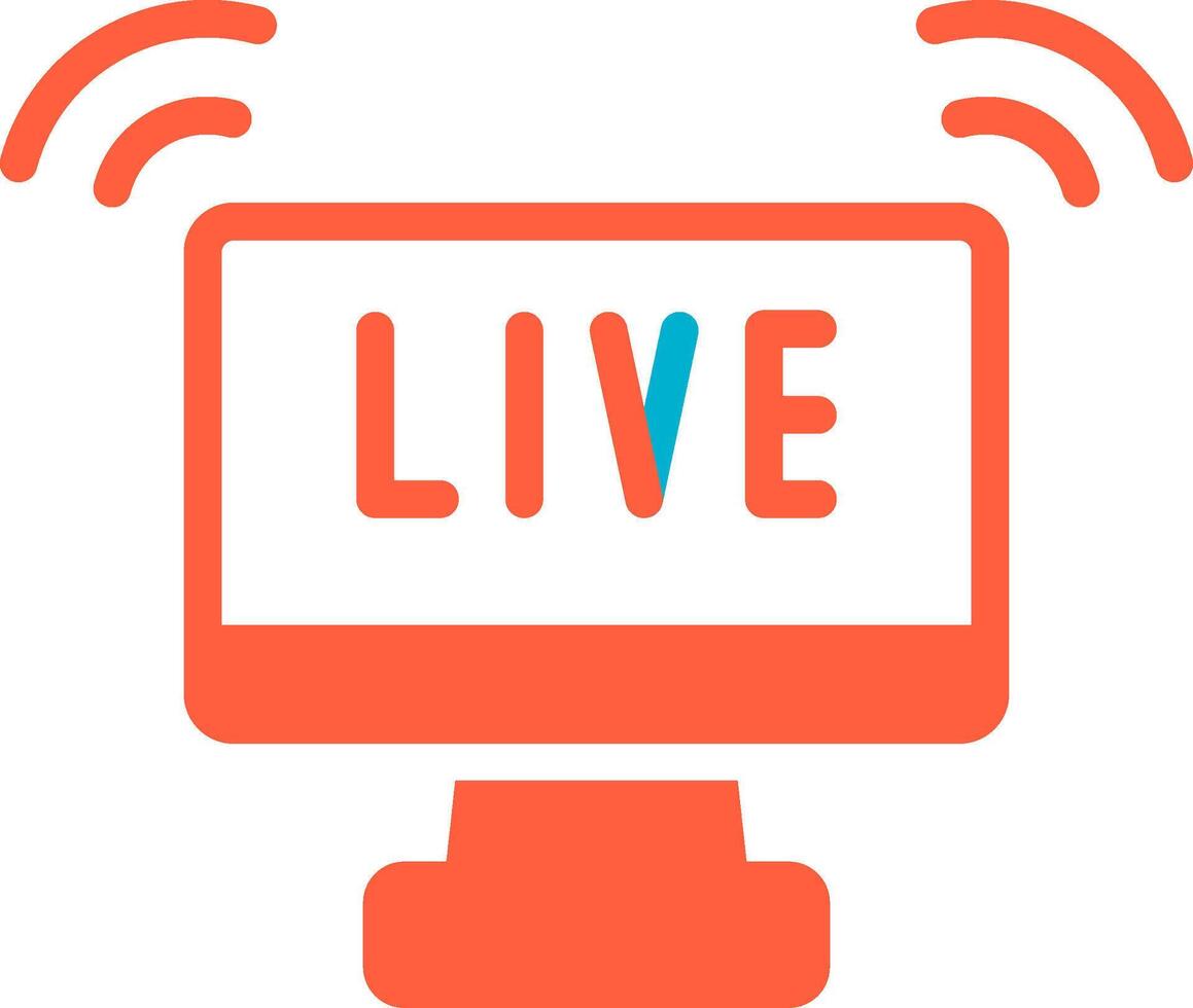 Live Streaming Creative Icon Design vector