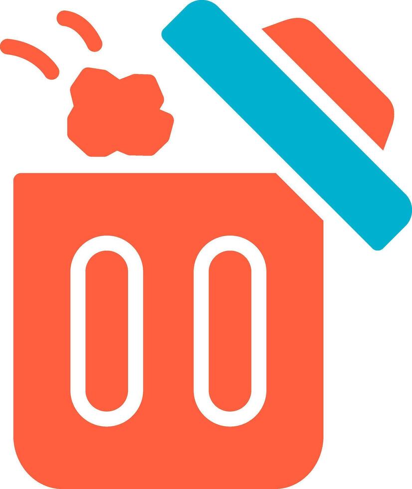 Throwing Trash Creative Icon Design vector