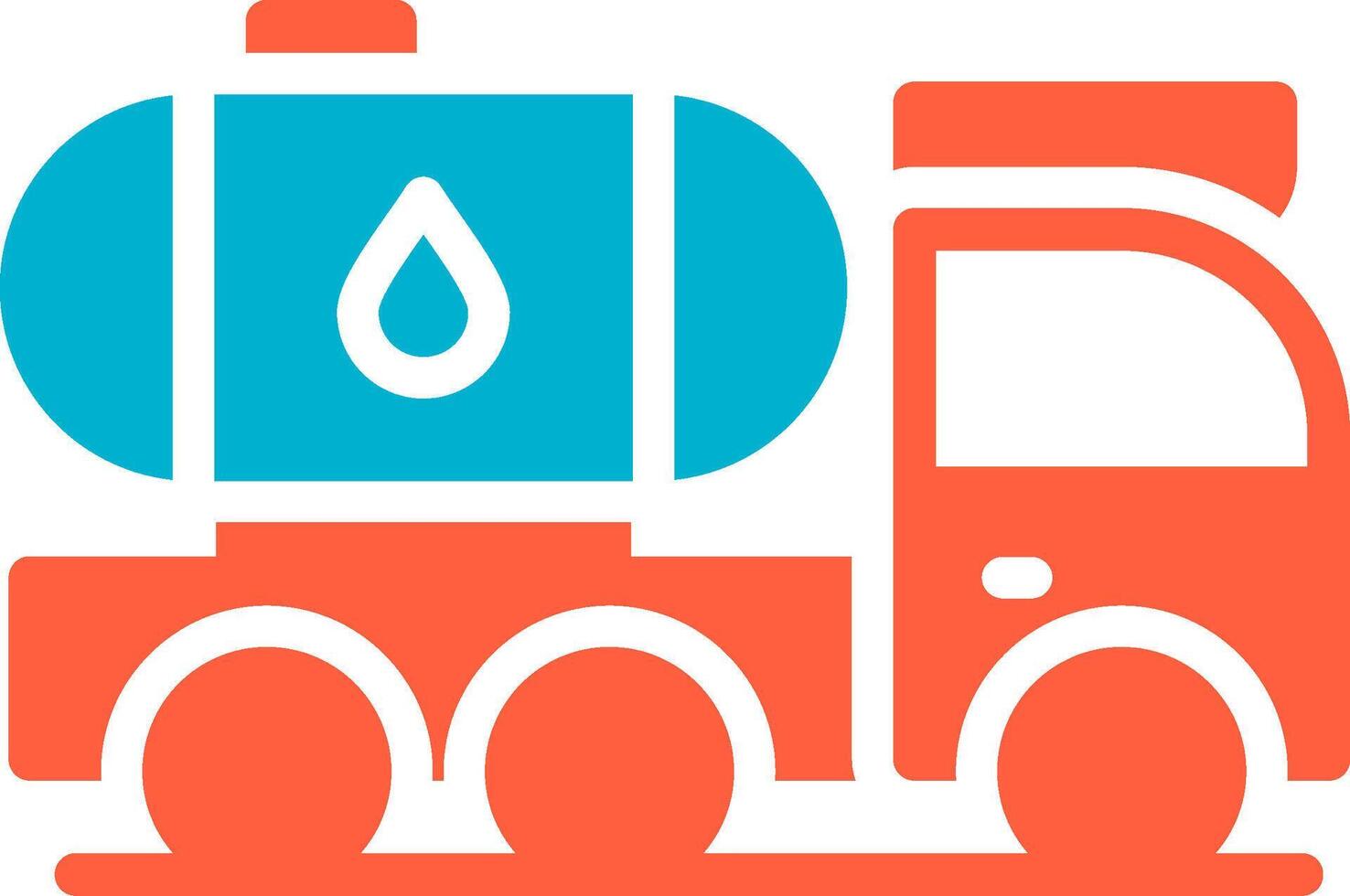 Tanker Truck Creative Icon Design vector