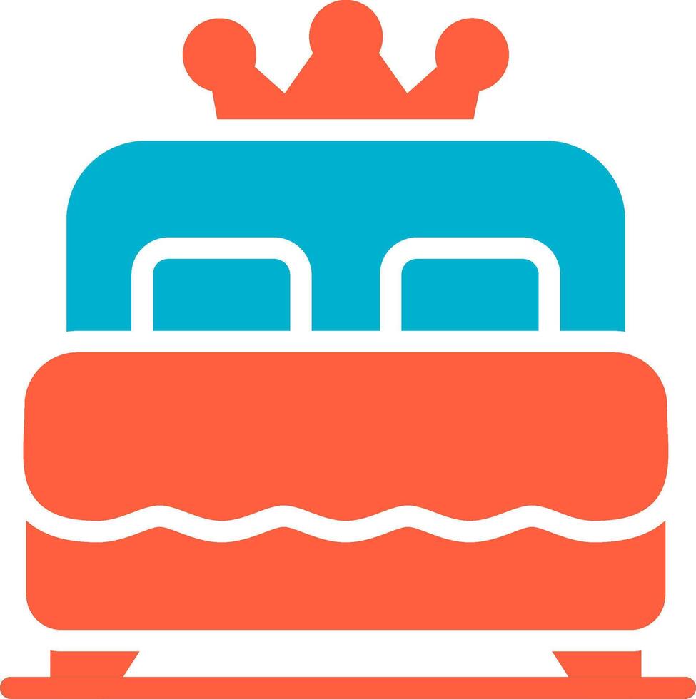 Double Bed Creative Icon Design vector