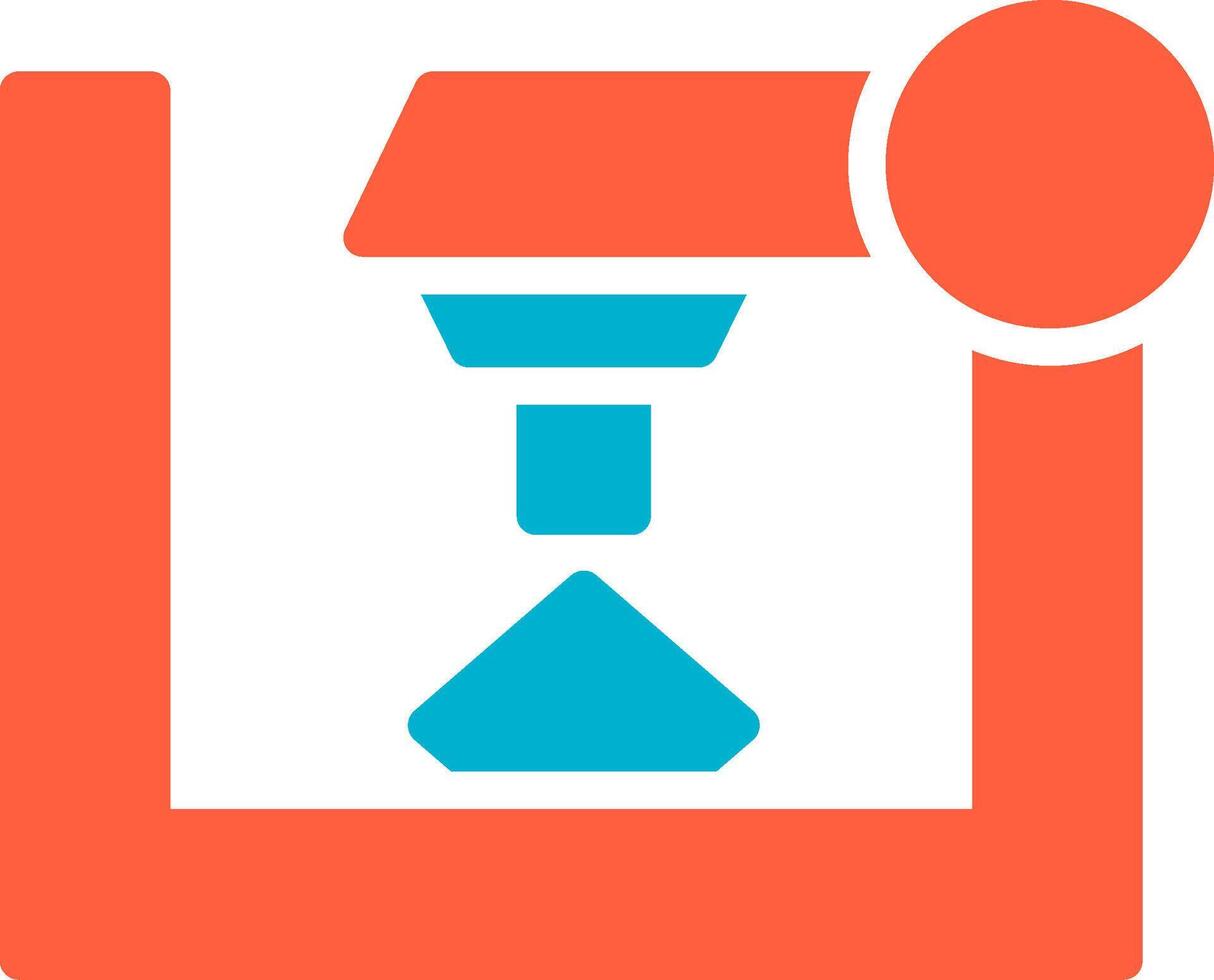 3D Printer Creative Icon Design vector