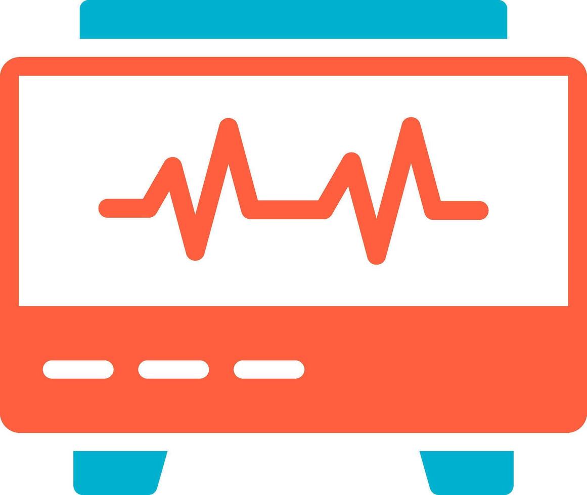 EKG Monitor Creative Icon Design vector