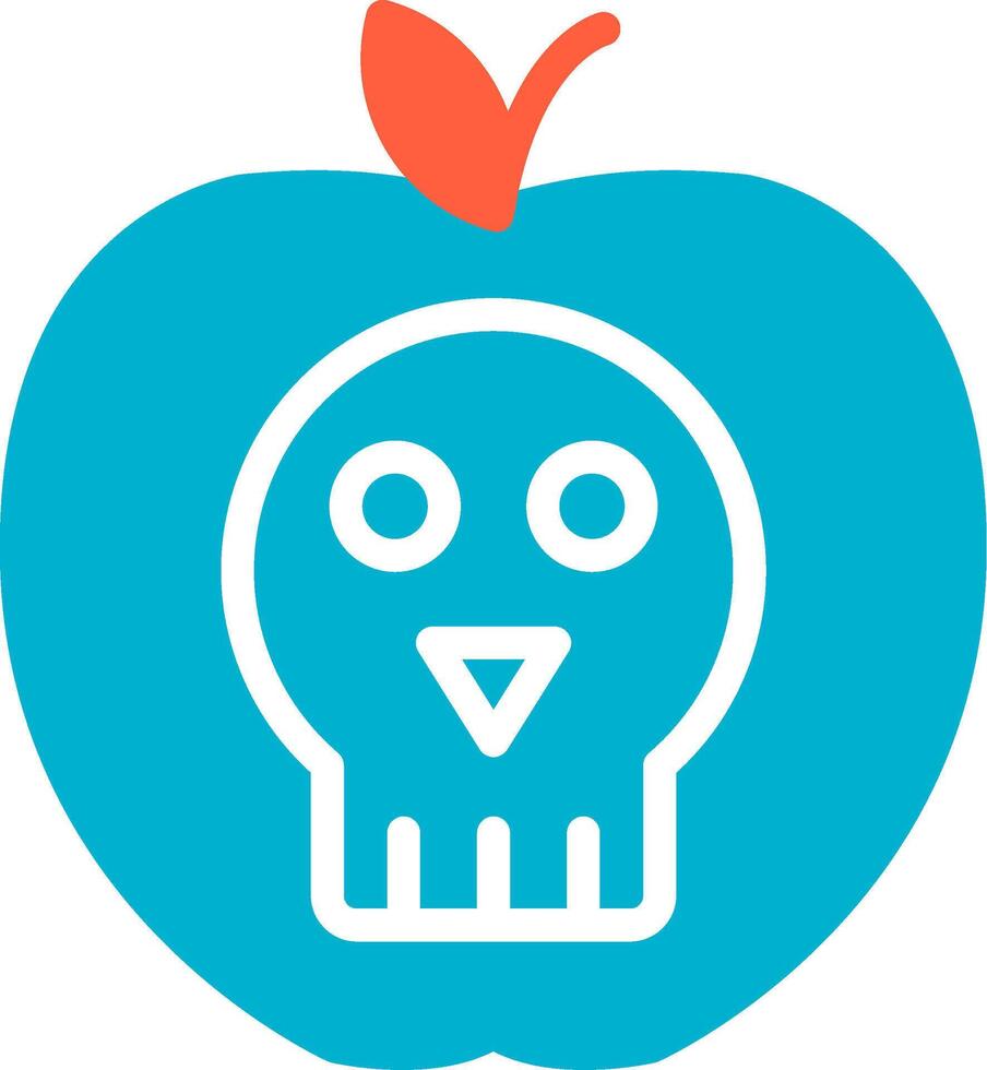 diseño de icono creativo de manzana envenenada vector