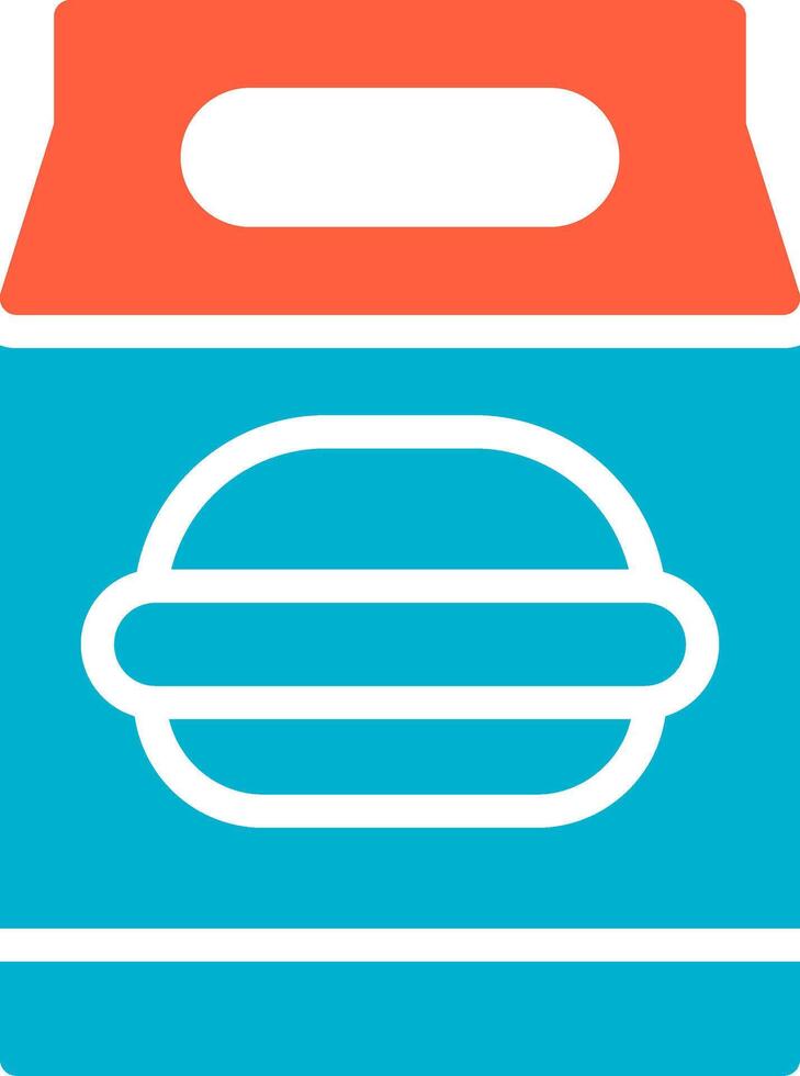 Lunch Bag Creative Icon Design vector