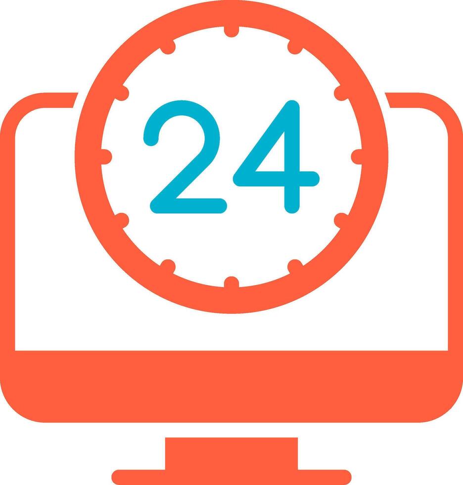 24 7 Monitoring Creative Icon Design vector